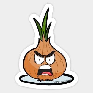 Angry Onion Sticker